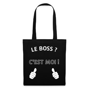 Le chef c'est moi - Sac en tissu - noir - Devant
