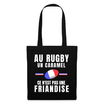 rugby, fan de rugby, rugby sport, rugby humour - Sac en tissu - noir - Devant