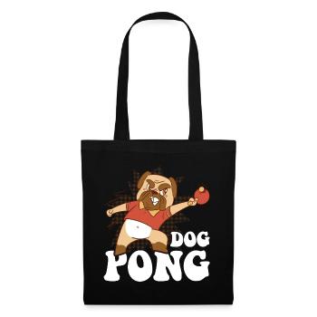 Table Tennis Hund Pingpong Outfit Dog Pong - Sac en tissu - noir - Devant