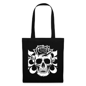Horror Skull Skull Art Skull Gothic Heavy Metal - Tote Bag - black - Front