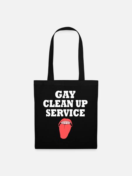 Gay clean up service - Stoffbeutel - Schwarz