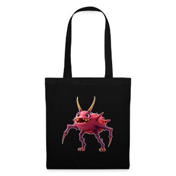 Monstre rouge TickToc - Sac en tissu - noir - Devant