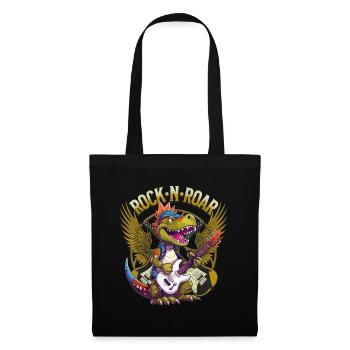 Dino Guitare Electrique Guitariste Dinosaur Music Band - Sac en tissu - noir - Devant