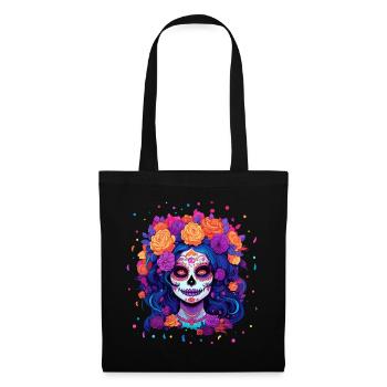 Los Muertos Jour Des Morts Halloween Femme - Sac en tissu - noir - Devant