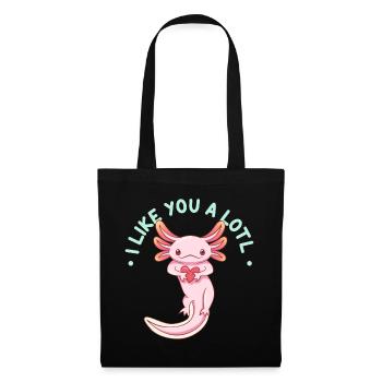 I Like You A Lotl Pun Design For Axolotl Lovers - Tote Bag - black - Front