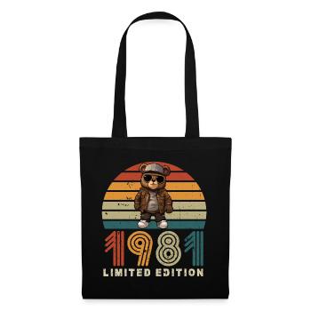 Édition limitée 1981 année de construction anniversaire vintage - Sac en tissu - noir - Devant