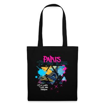 Paris, France, City, Skyline, Eiffel Tower, Graffiti - Tote Bag - black - Front
