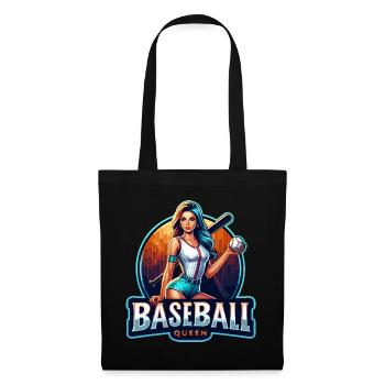 Baseball Queen Retro Illustration - Tote Bag - black - Front