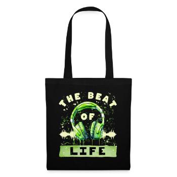 Le rythme de la vie - Headphone Music - Sac en tissu - noir - Devant