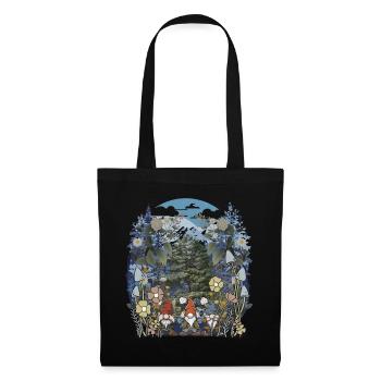 Habitant de la forêt, Nature sauvage, Fantaisie, Créature mythique, Nature, Enfant - Sac en tissu - noir - Devant