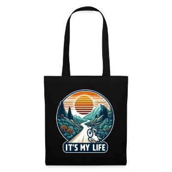 Sunset Mountain Cycling Adventure - Tote Bag - black - Front