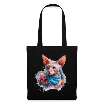 Chat Sphynx pour les amoureux des chats - Sac en tissu - noir - Devant