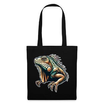 Iguane - Sac en tissu - noir - Devant