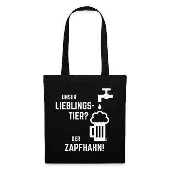 Unser Lieblingstier? Der Zapfhahn! (Bier / White) - Stoffbeutel - Schwarz - Vorne