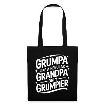 Papy Grand-père Famille Fête des pères - Sac en tissu - noir - Devant