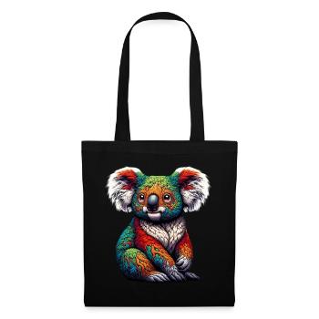 Koala - Stoffbeutel - Schwarz - Vorne