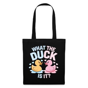 Qu’est-ce que c’est que le canard - Sac en tissu - noir - Devant