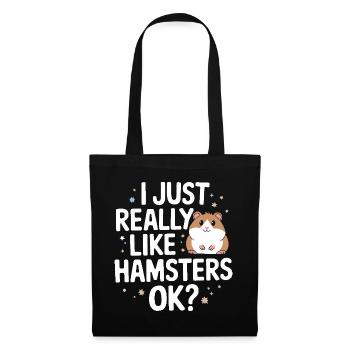 Hamster - Stoffbeutel - Schwarz - Vorne