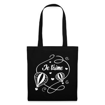 Ich liebe dich - Stoffbeutel - Schwarz - Vorne