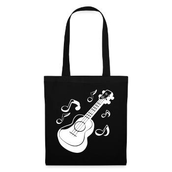 Ukulele Grafik - Stoffbeutel - Schwarz - Vorne