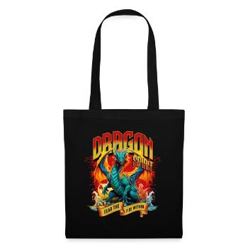 Dragon Fantaisie Magie Mysticisme Mythologie Créature - Sac en tissu - noir - Devant