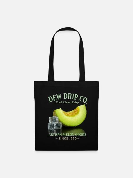 Melone Frucht Sommer Urlaub Limonade - Stoffbeutel - Schwarz