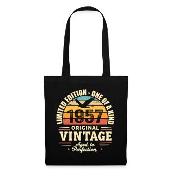 Cadeau Anniversaire 1957 Millésime 1957 Rétro 1957 - Sac en tissu - noir - Devant