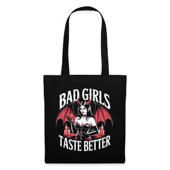 Les mauvaises filles ont meilleur goût ! Gothique Gothique Emo Baddie - Sac en tissu - noir - Devant