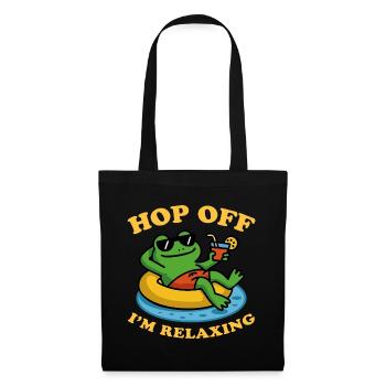 Relaxing Frog - Hop Off I'm relaxing - Tote Bag - black - Front