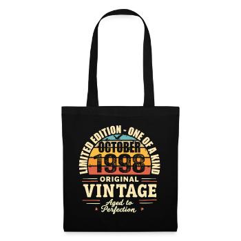 Retro October 1998 - birthday october 1998 - Tote Bag - black - Front