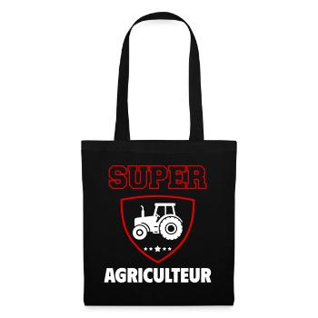 Super Farmer, Vatertag, Weihnachten - Stoffbeutel - Schwarz - Vorne