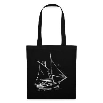 Minimalist Sailboat Sailing Sea Sailor - Tote Bag - black - Front
