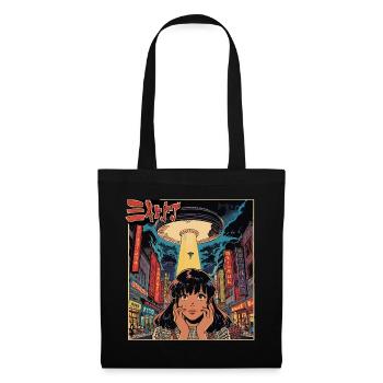 Manga OVNI Invasion Neon City - Sac en tissu - noir - Devant