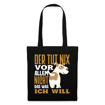 Drôle de Jack Russell Propriétaire Cadeau - Sac en tissu - noir - Devant