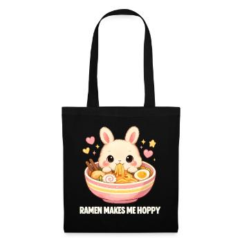 Le ramen me rend heureux - Sac en tissu - noir - Devant