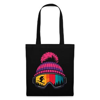 Après Ski Skier Hat Ski Goggles Sports d’hiver - Sac en tissu - noir - Devant