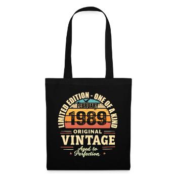 Cadeau d’anniversaire de février 1989 Février 1989 - Sac en tissu - noir - Devant