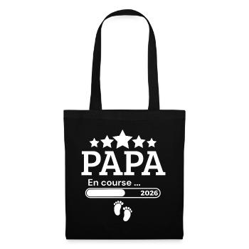Dad in progress 2026 Pregnancy Announcement Future - Sac en tissu - noir - Devant