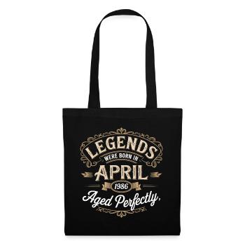 Cadeau Anniversaire Avril 1986 Génial depuis Avril - Sac en tissu - noir - Devant