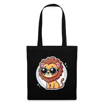 Lion Cub Pastel Glasses - Tote Bag - black - Front