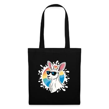 Kangourou Cool - Style Rétro & Lunettes de Soleil - Sac en tissu - noir - Devant