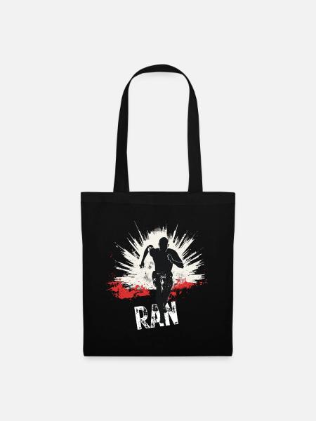 Running Jogging Runner Sprint Design - Tote Bag - black