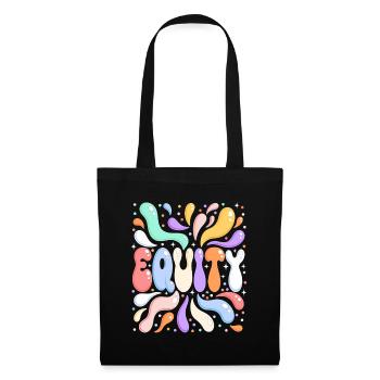 EQUITY Colorful Bubble and Splash Letters - Tote Bag - black - Front