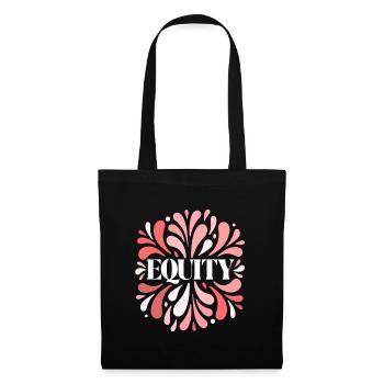 Équité florale explosion de motifs rouge - Sac en tissu - noir - Devant