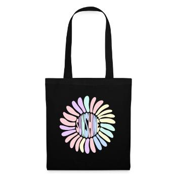 Spirale Pastel Sunshine soleil - Sac en tissu - noir - Devant