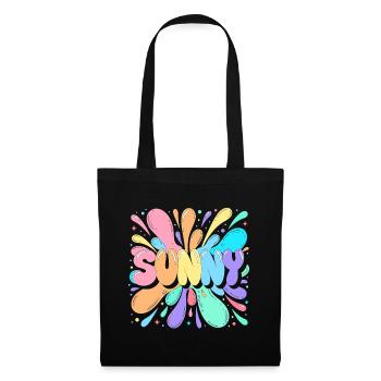 Sunny Splash Lettres Multicolores - Sac en tissu - noir - Devant