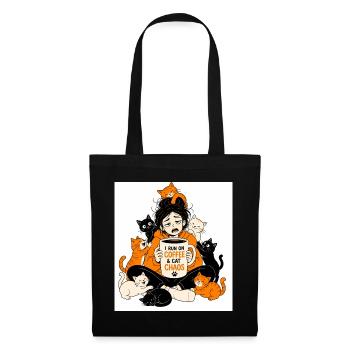 Cat Mom Coffee Survival - Sac en tissu - noir - Devant