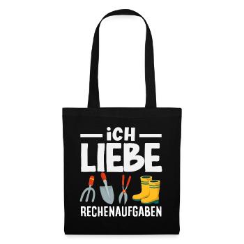 Ich Liebe Rechenaufgaben Garten - Stoffbeutel - Schwarz - Vorne