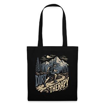 Course sur sentier - Thérapie de la saleté - Sac en tissu - noir - Devant