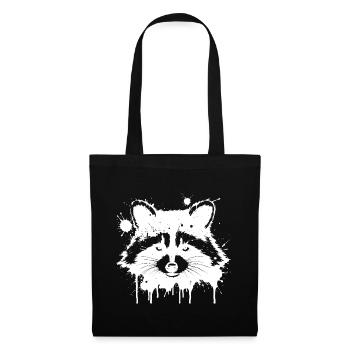 Raccoon Splash White - Tote Bag - black - Front